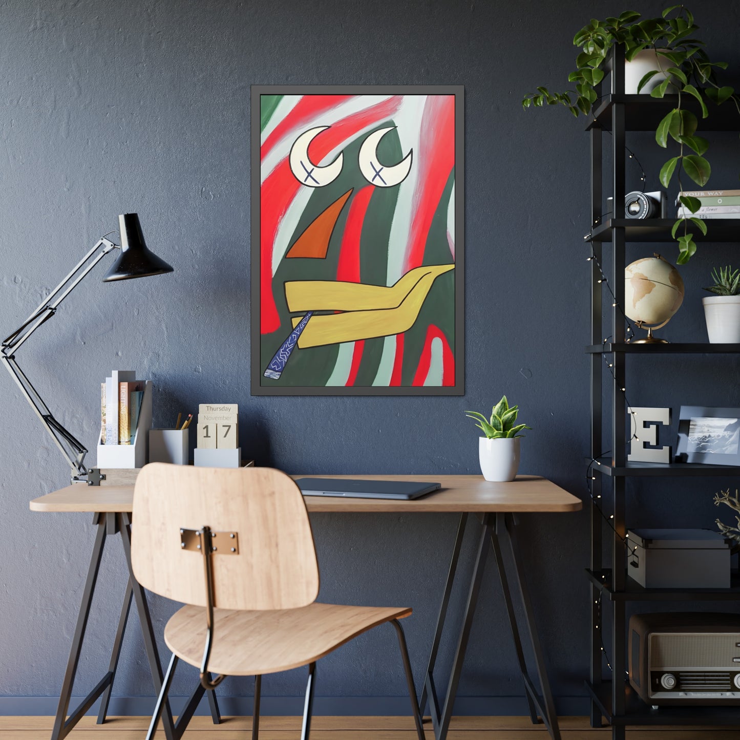Abstract Framed Paper Poster - "SHIPI SHIPI!"