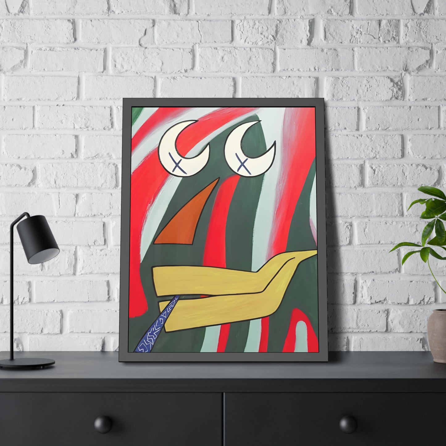 Abstract Framed Paper Poster - "SHIPI SHIPI!"